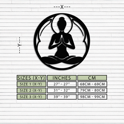 Yoga Silhouette Metal Wall Art – Meditative Zen Pose Decor for Mindful Spaces- KAF378 - Tampa Home & Garden Store