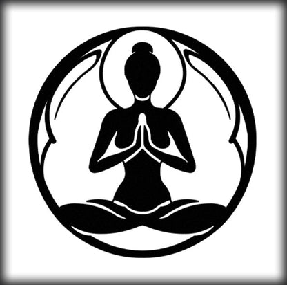 Yoga Silhouette Metal Wall Art – Meditative Zen Pose Decor for Mindful Spaces- KAF378 - Tampa Home & Garden Store