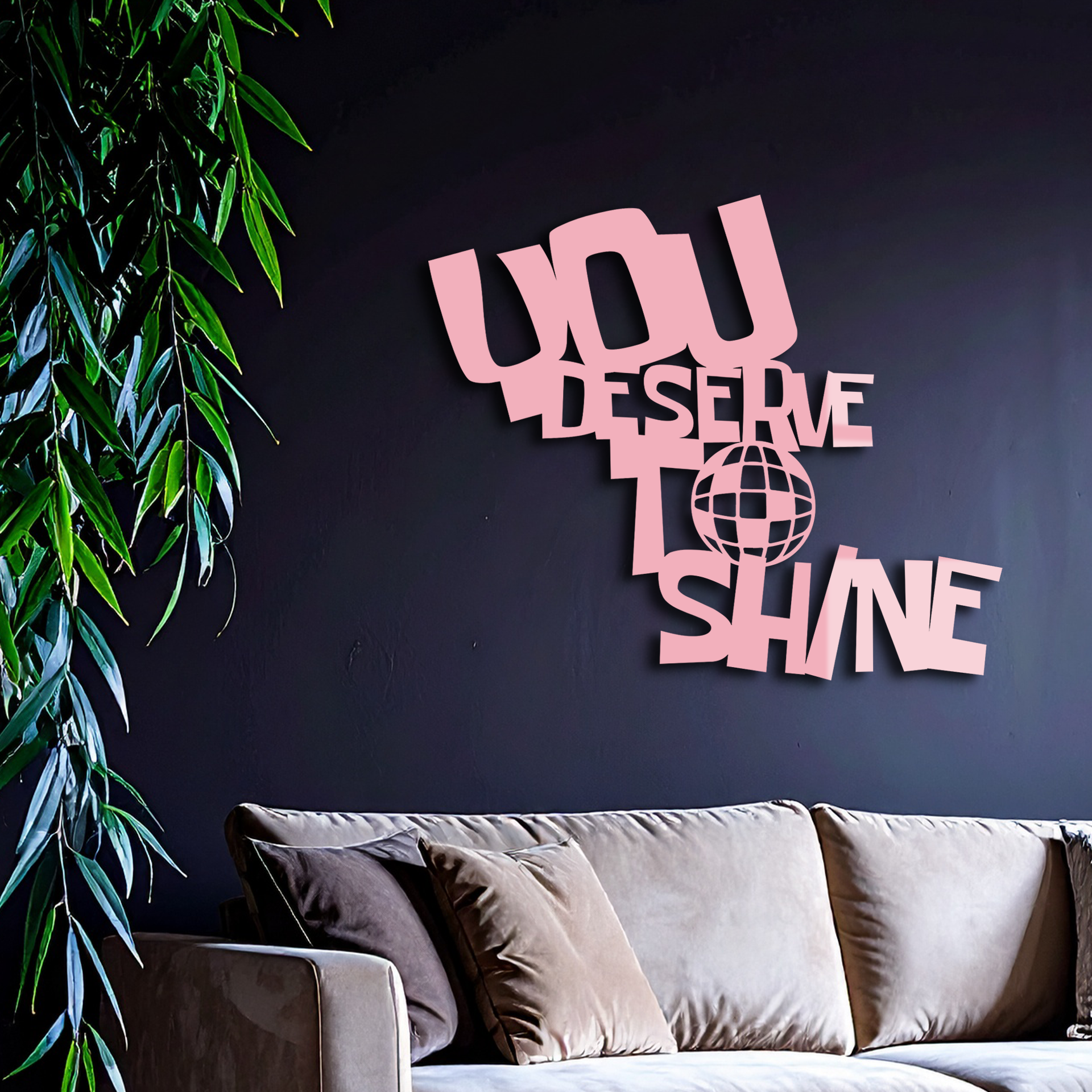 You Deserve to Shine Metal Wall Art – Motivational Disco Ball Design - KAFGP115 - Tampa Home & Garden Store