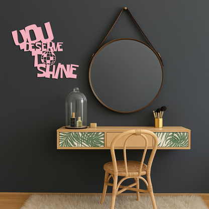 You Deserve to Shine Metal Wall Art – Motivational Disco Ball Design - KAFGP115 - Tampa Home & Garden Store