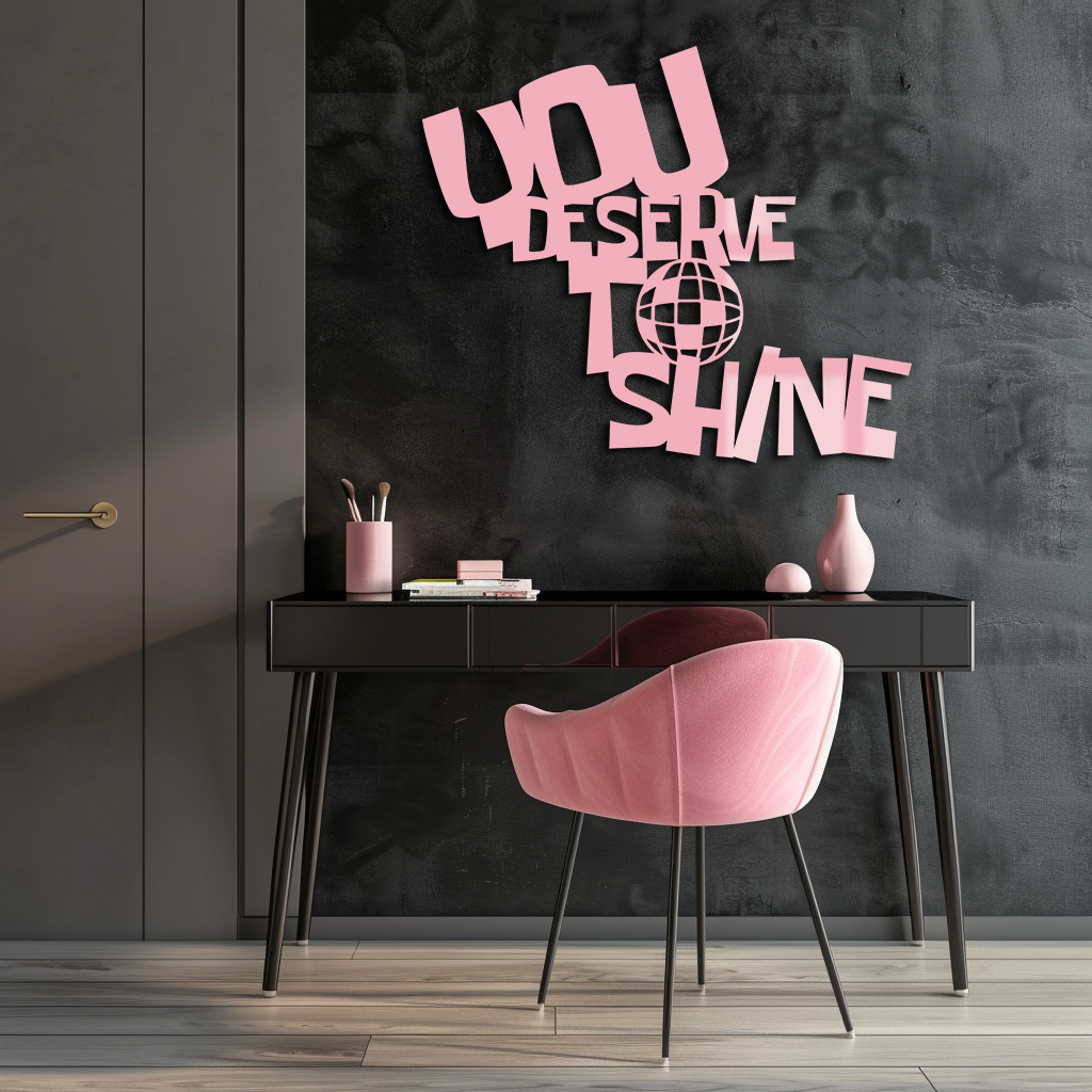 You Deserve to Shine Metal Wall Art – Motivational Disco Ball Design - KAFGP115 - Tampa Home & Garden Store