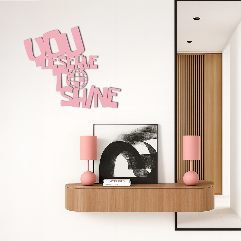 You Deserve to Shine Metal Wall Art – Motivational Disco Ball Design - KAFGP115 - Tampa Home & Garden Store