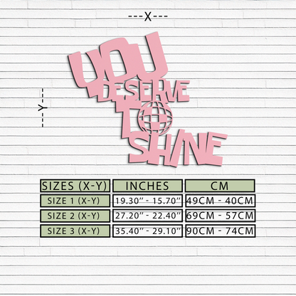 You Deserve to Shine Metal Wall Art – Motivational Disco Ball Design - KAFGP115 - Tampa Home & Garden Store