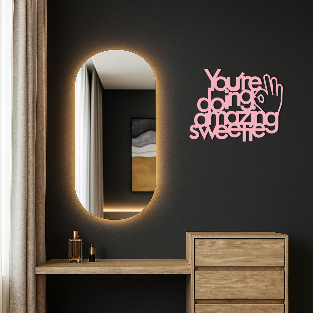You're Doing Amazing Sweetie Metal Wall Art – Inspirational Quote Design - KAFGP116 - Tampa Home & Garden Store