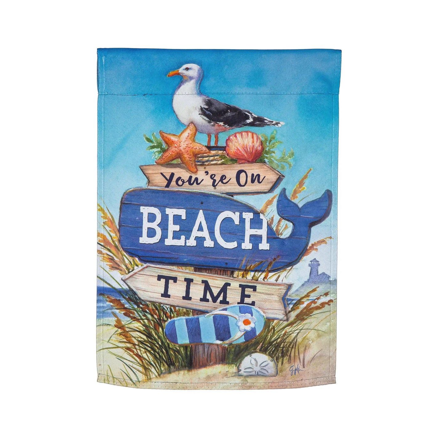 You're on Beach Time Suede House Flag - Tampa Home & Garden Store