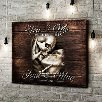We Got This Skeleton Couple Sign III canvas Tailored Canvases wood You & Me 01-20-2021 on Tampa Home & Garden Store
