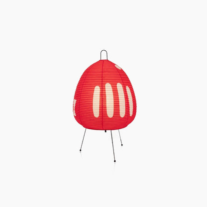 Rice Paper Floor Lamp Moktan Sabai red lantern on black tripod legs on Tampa Home & Garden Store