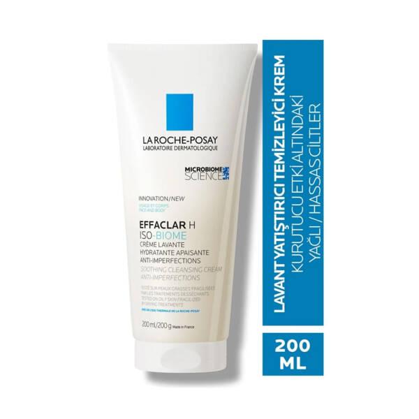 La Roche-Posay Effaclar H ISO-Biome cleansing cream 200ml white tube with blue logo on Tampa Home & Garden Store