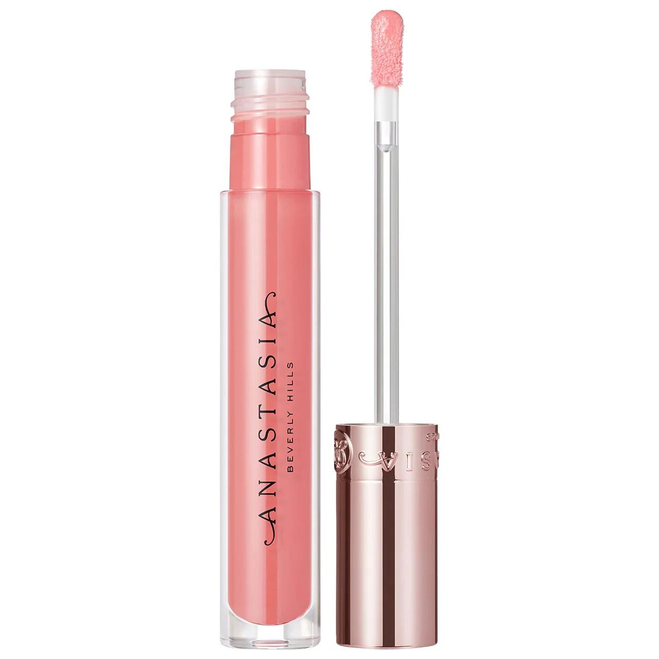 Lip gloss Universal Luminous Tinted Lip Gloss in pink shade rose-gold tube Beauty Care Bag on Tampa Home & Garden Store