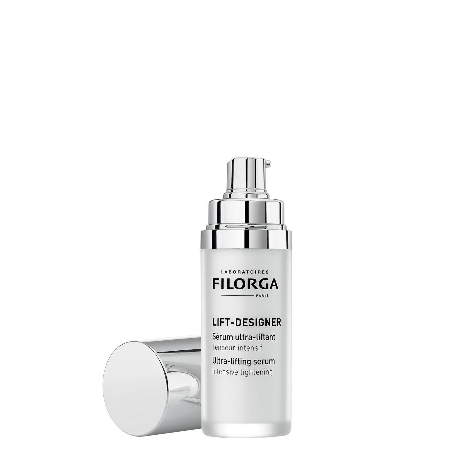 Face serum Filorga Lift-Designer bottle with chrome cap, 30ml anti-aging formula on Tampa Home & Garden Store