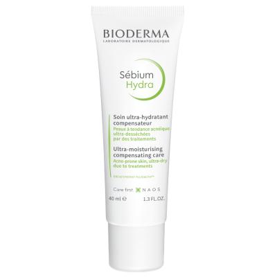 Face cream Bioderma Sébium Hydra tube, white packaging with green circle logo on Tampa Home & Garden Store