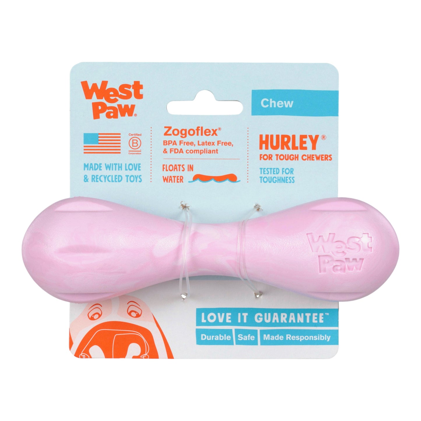 Hurley Bubblegum Swirl Chew Bone Tough Chewers