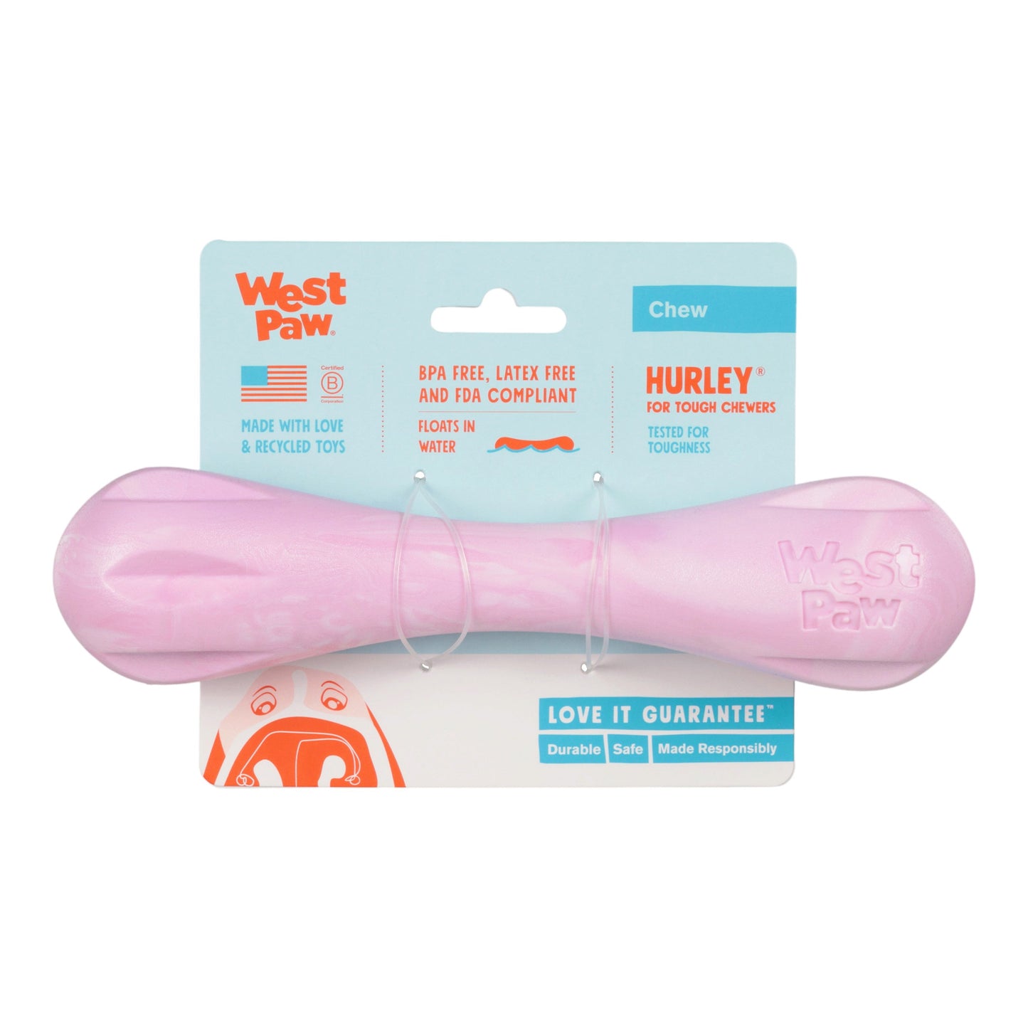 Hurley Bubblegum Swirl Chew Bone Tough Chewers