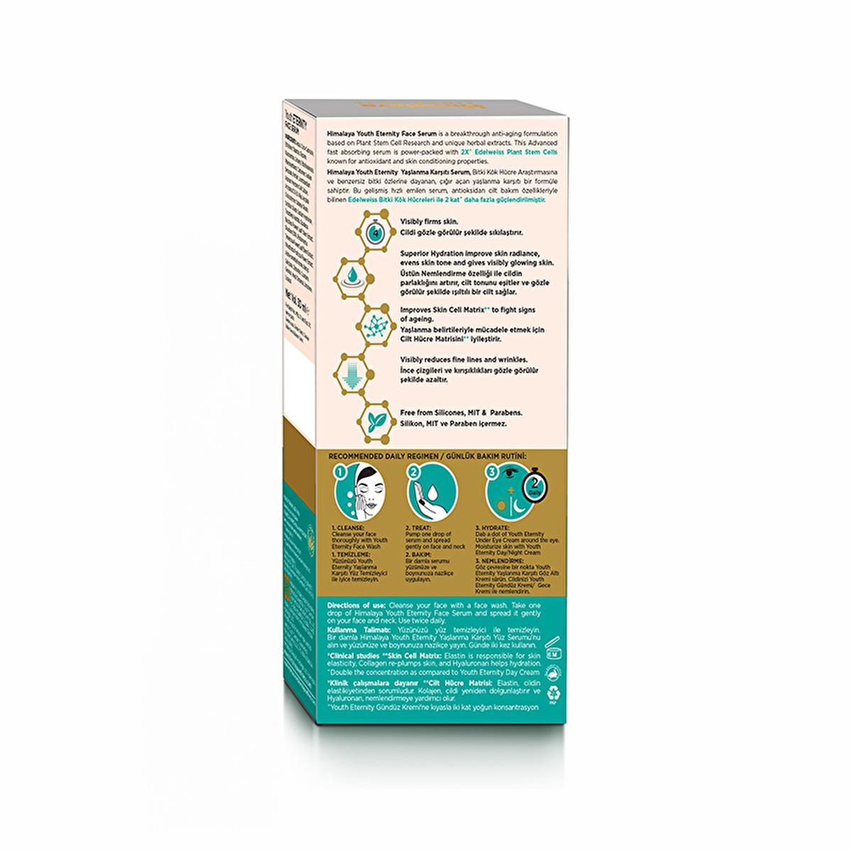 Himalaya Youth Eternity Face Serum box by Beauty Care Bag, peach–teal packaging on Tampa Home & Garden Store