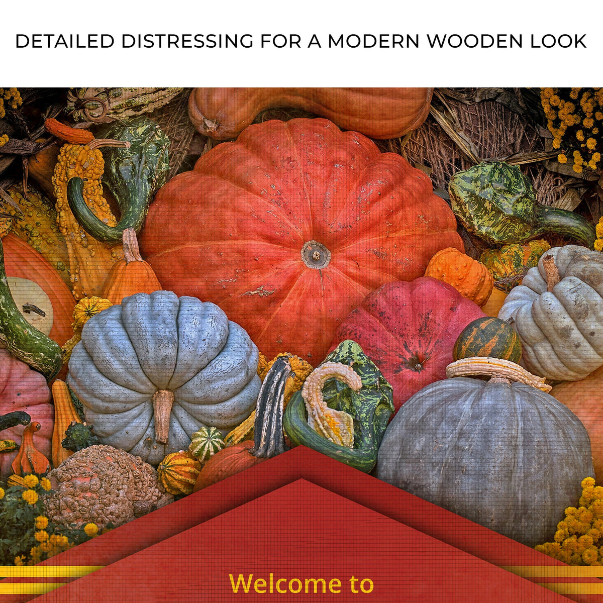 Pumpkin Patch Sign V canvas crafting panel with orange pumpkins and gourds Tailored Canvases on Tampa Home & Garden Store