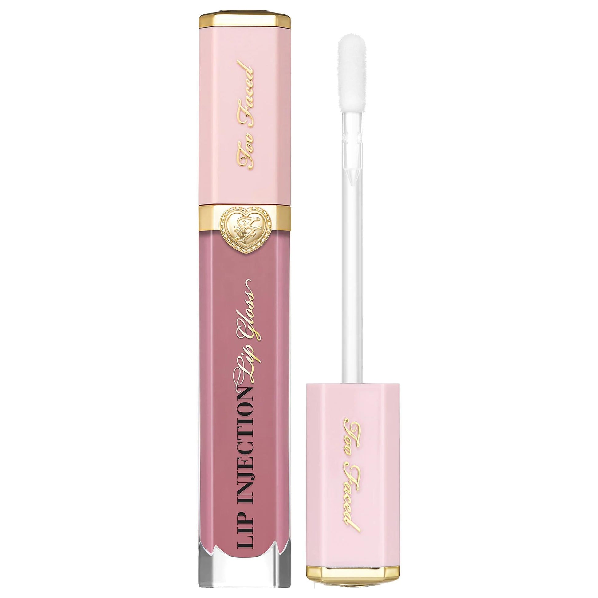 Lip gloss Too Faced Lip Injection Power Plumping Lip Gloss pink tube with gold cap on Tampa Home & Garden Store