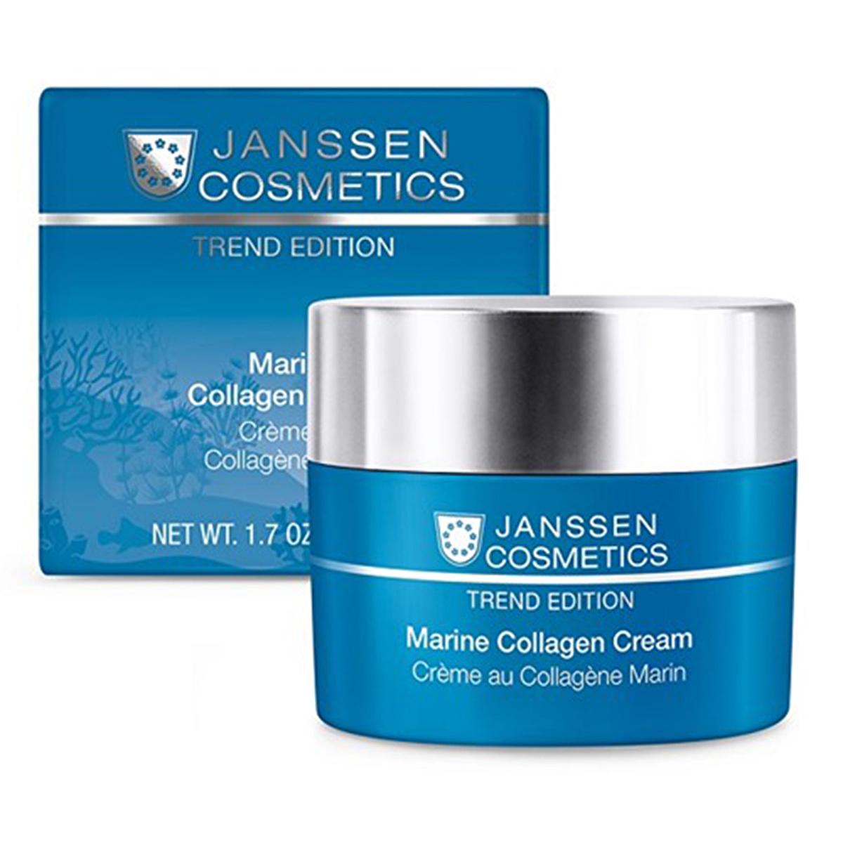 Face Cream Janssen Cosmetics Marine Collagen Cream blue jar with silver lid on Tampa Home & Garden Store