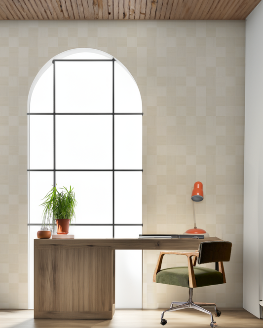 Zellige Wallpaper, bone - Tampa Home & Garden Store