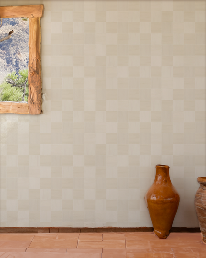Zellige Wallpaper, bone - Tampa Home & Garden Store