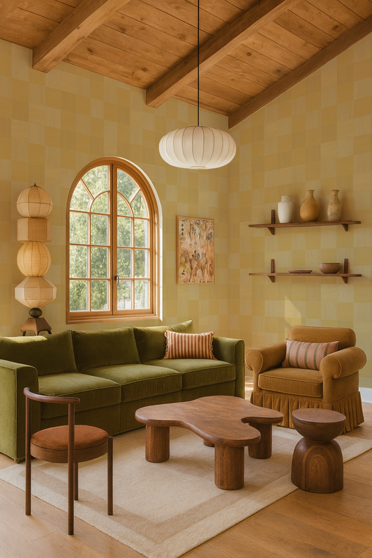 Zellige Wallpaper, butter - Tampa Home & Garden Store