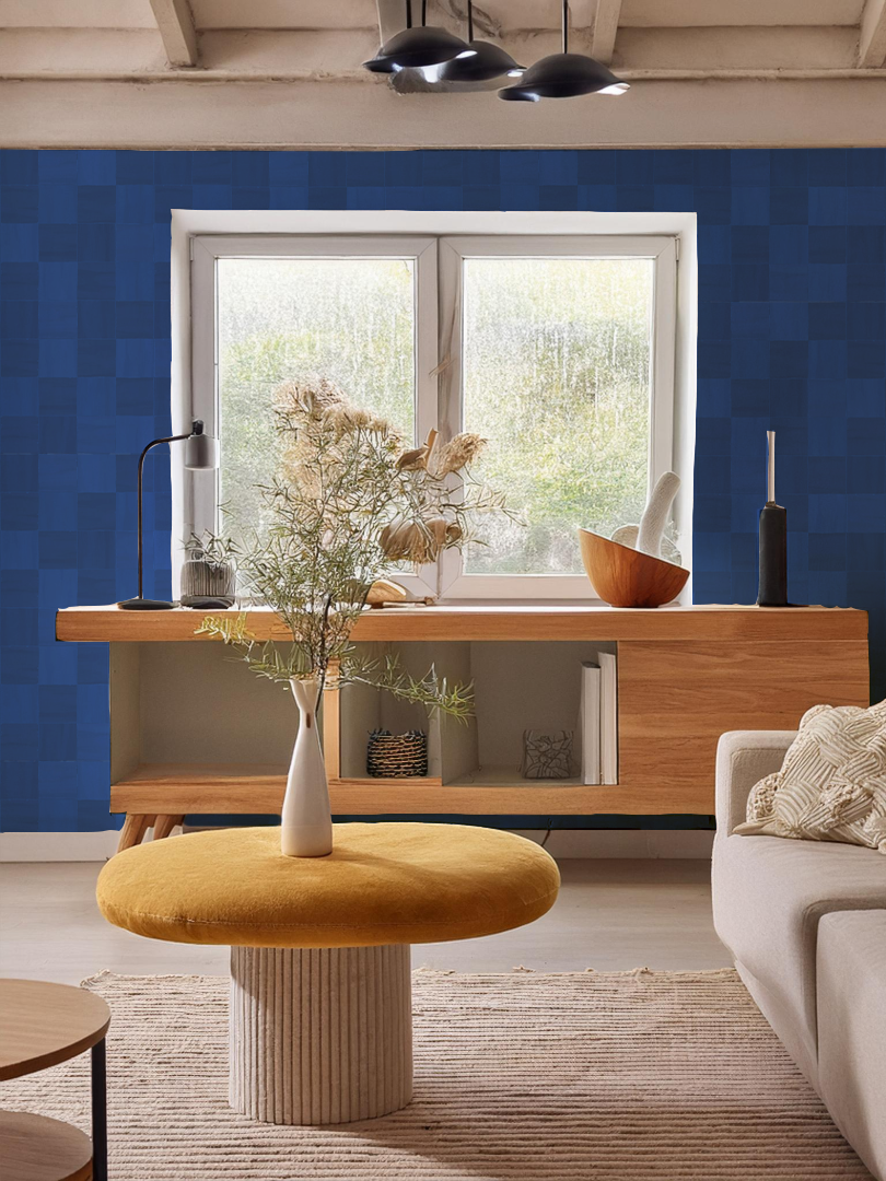 Zellige Wallpaper, cobalt - Tampa Home & Garden Store