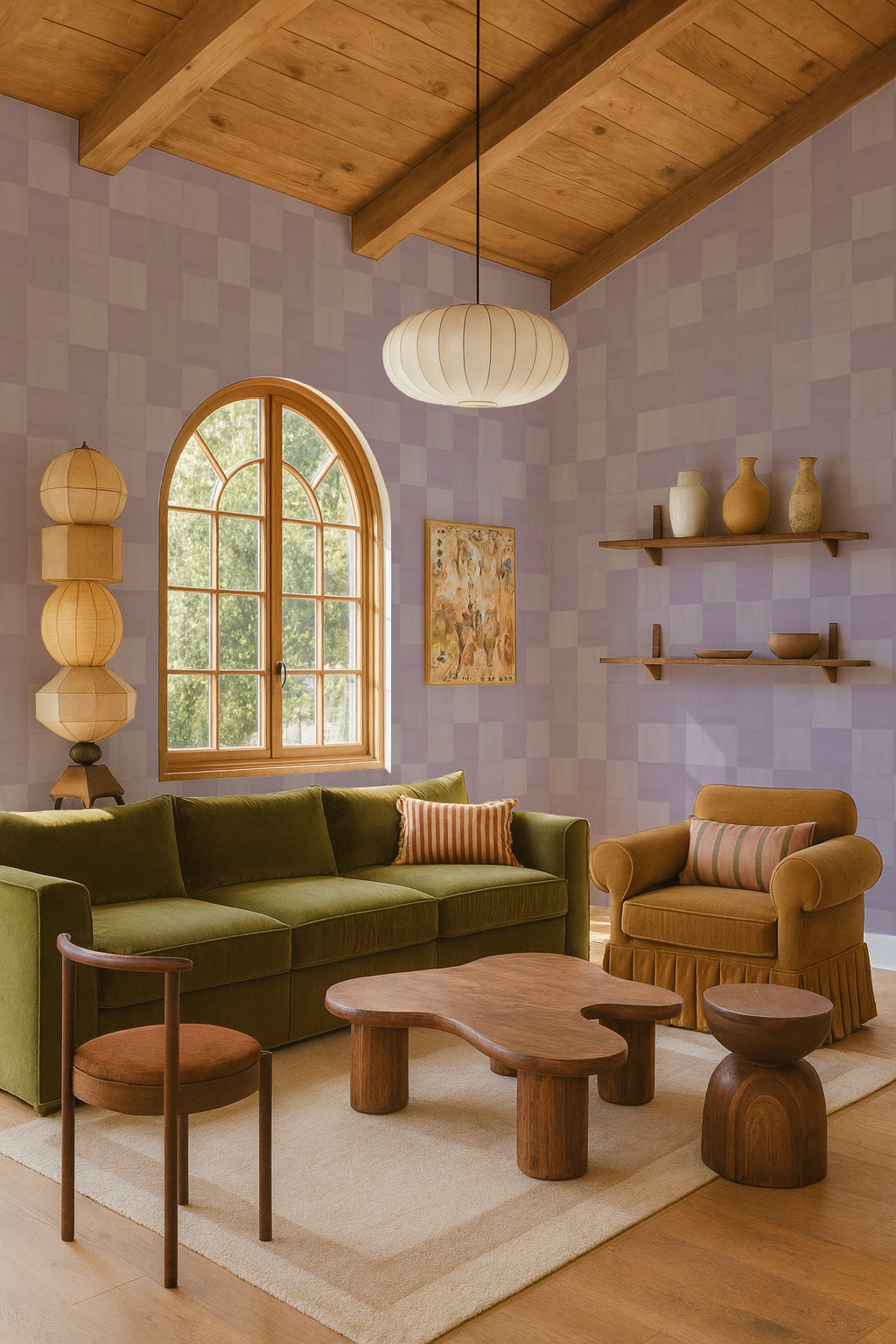 Zellige Wallpaper, lavender - Tampa Home & Garden Store