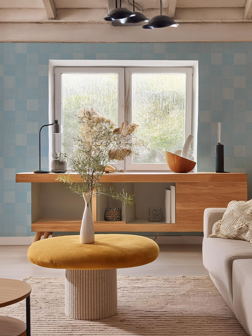 Zellige Wallpaper, light blue - Tampa Home & Garden Store