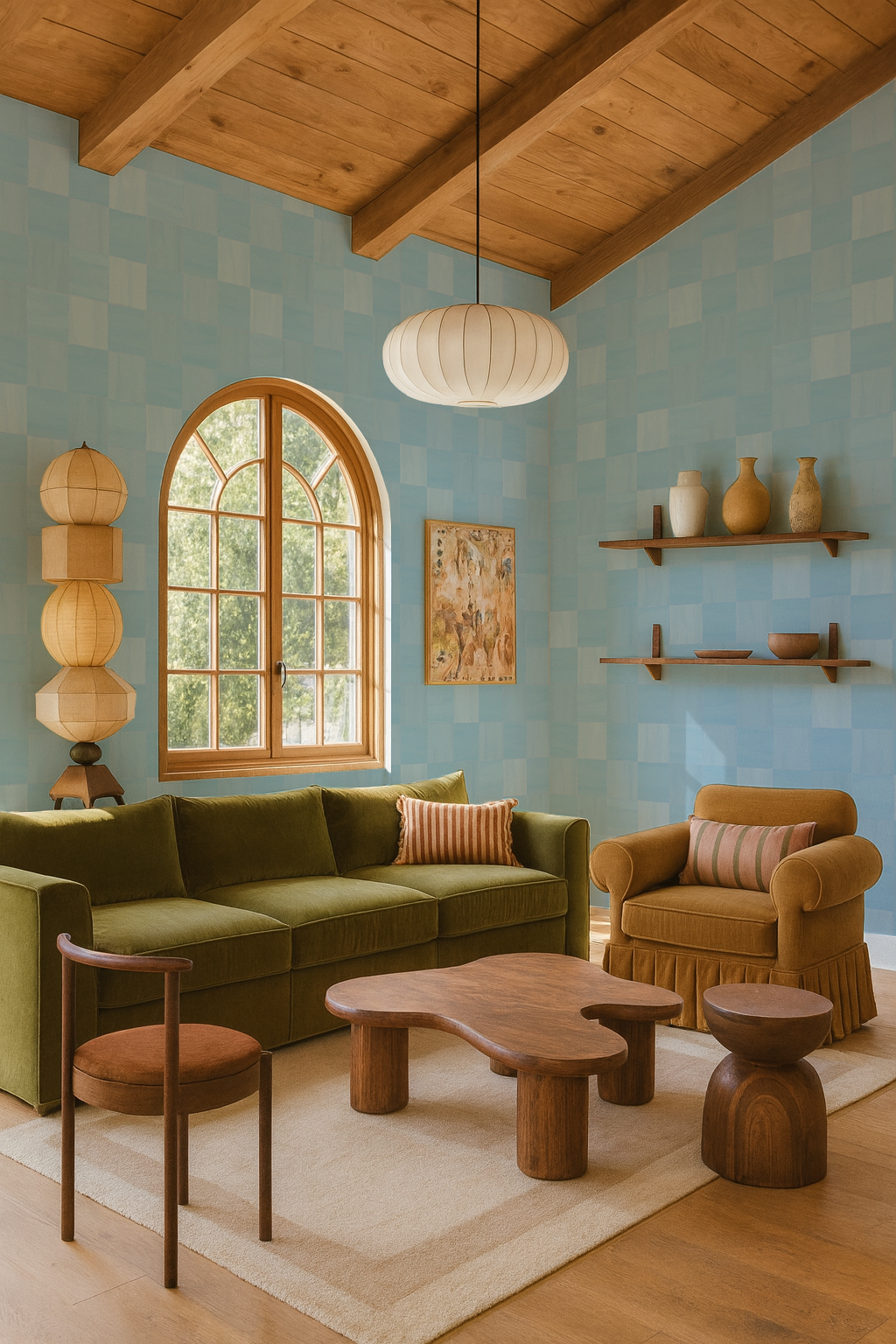 Zellige Wallpaper, light blue - Tampa Home & Garden Store