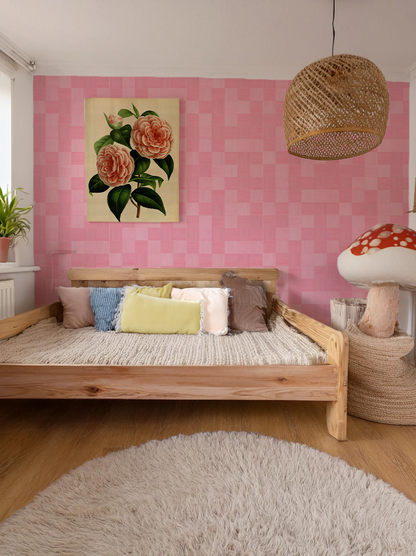 Zellige Wallpaper, pink - Tampa Home & Garden Store