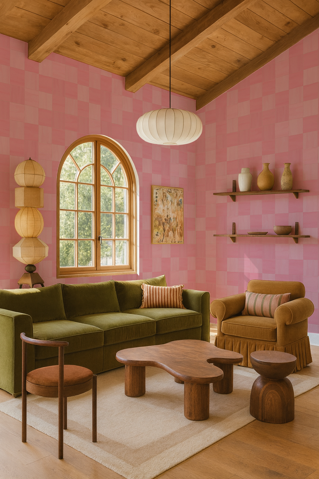 Zellige Wallpaper, pink - Tampa Home & Garden Store