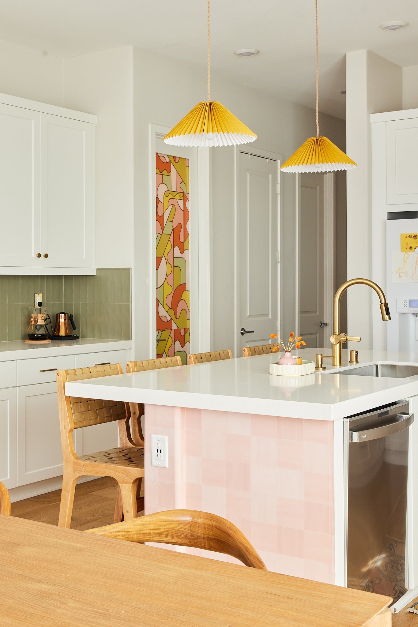 Zellige Wallpaper, rose - Tampa Home & Garden Store