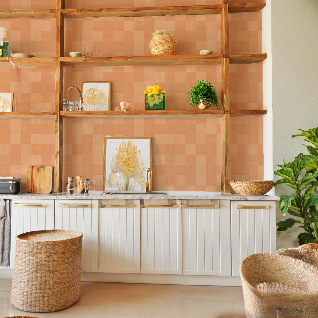 Zellige Wallpaper, saltillo - Tampa Home & Garden Store
