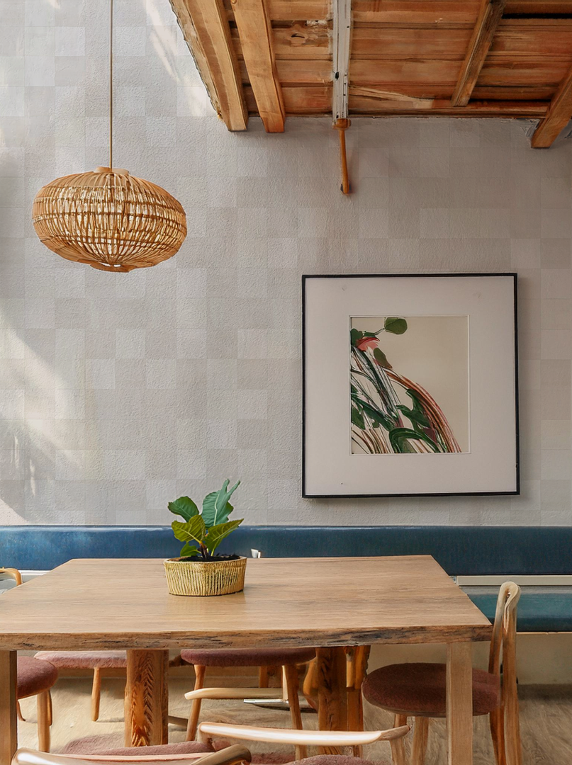 Zellige Wallpaper, white - Tampa Home & Garden Store