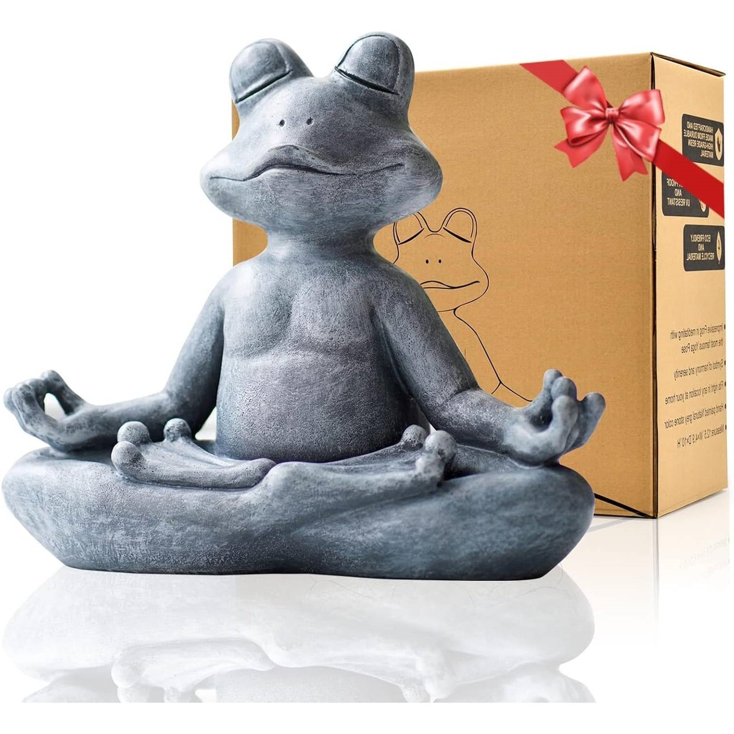 Zen Garden Meditating Yoga Frog Statue - Tampa Home & Garden Store