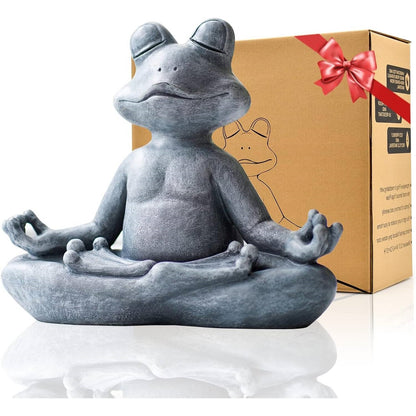 Zen Garden Meditating Yoga Frog Statue - Tampa Home & Garden Store