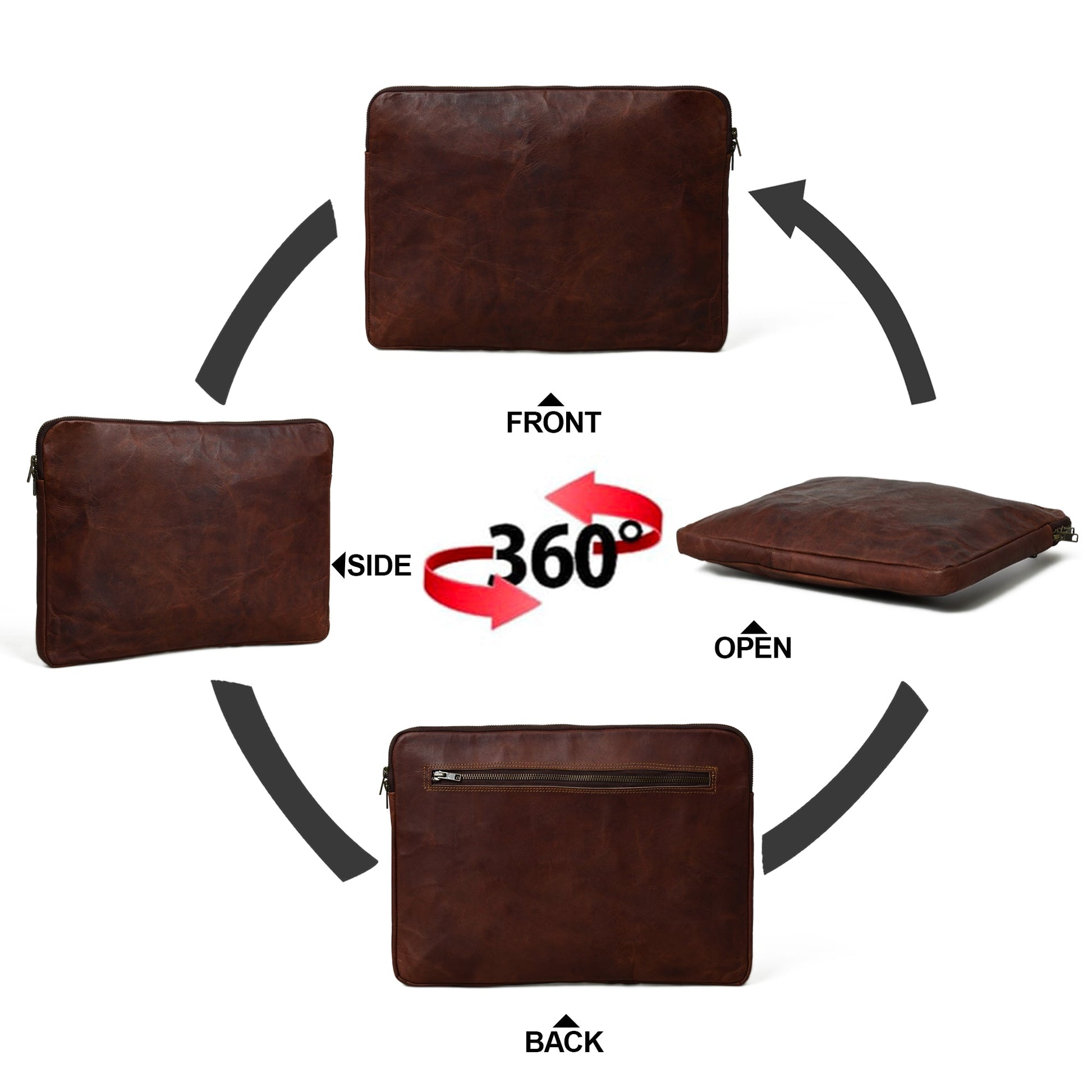 Zento Laptop Sleeve - Dark Brown - Tampa Home & Garden Store