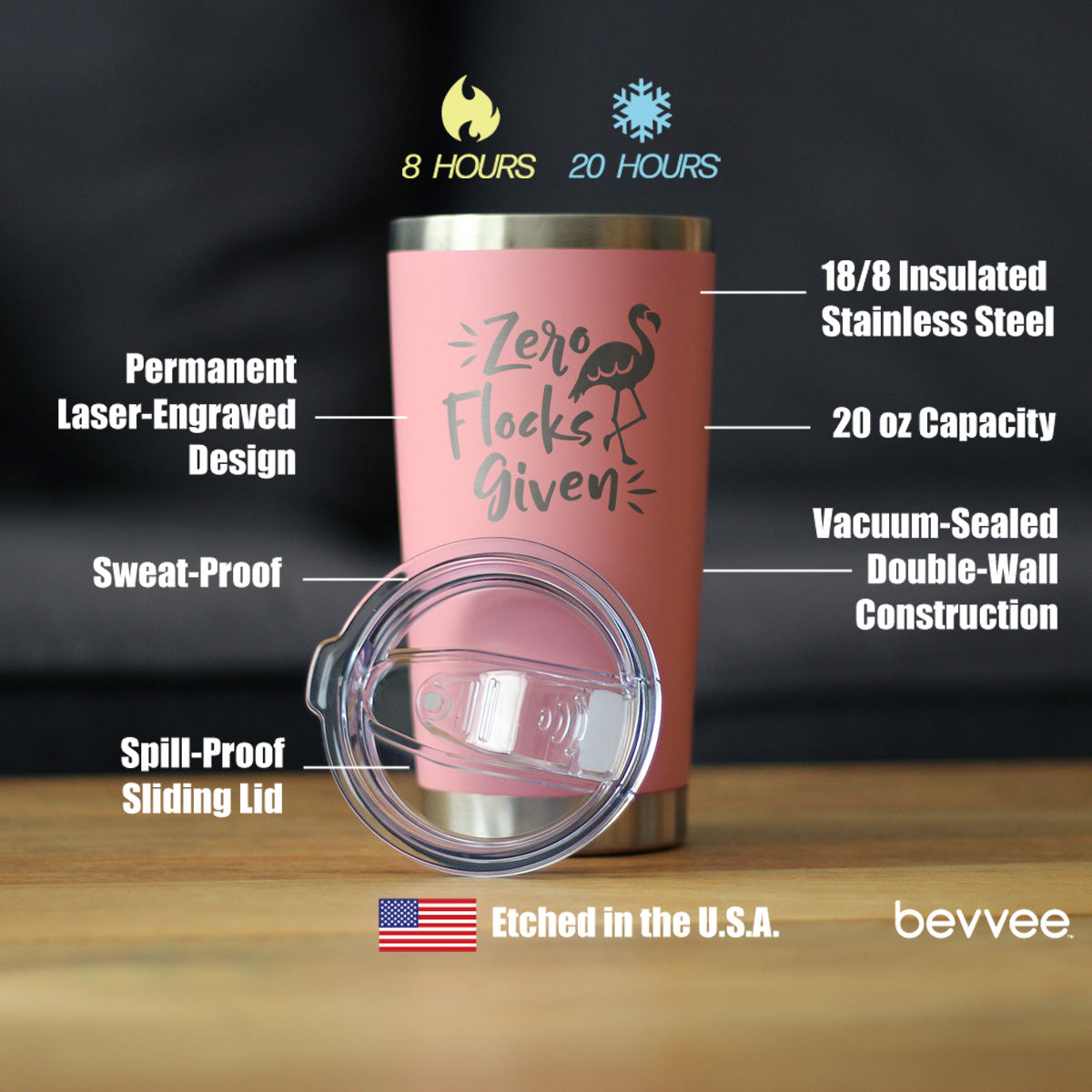 Zero Flocks Given - 20 oz Coffee Tumbler - Tampa soil911.com