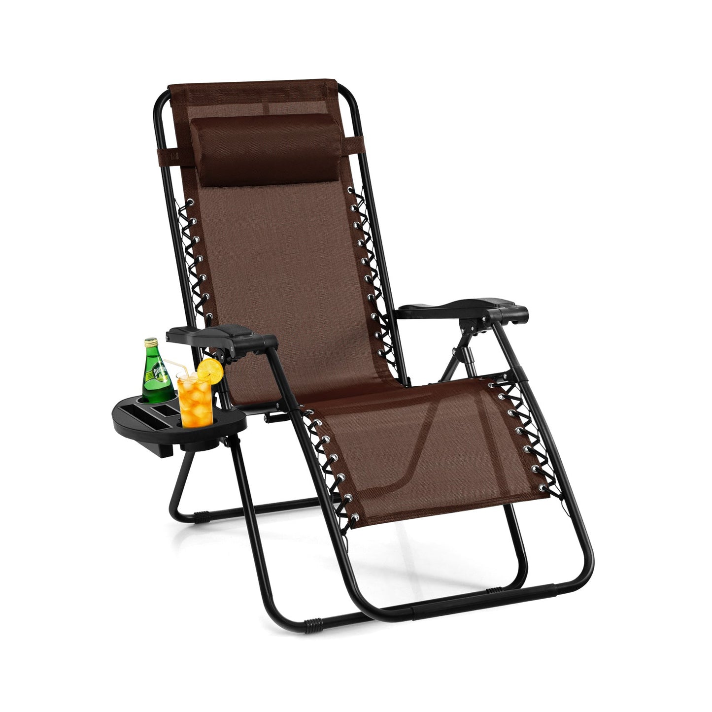 Sillón reclinable plegable de gravedad cero para exteriores - Naranja