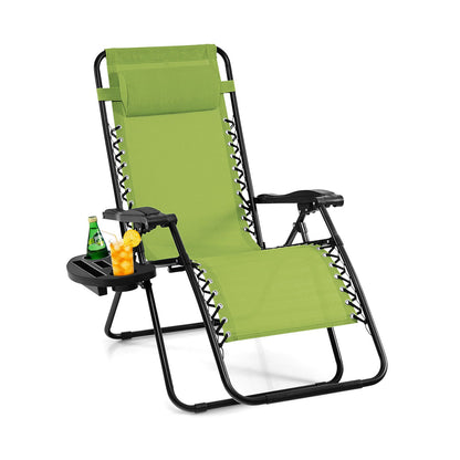 Sillón reclinable plegable de gravedad cero para exteriores - Naranja