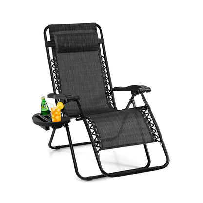 Sillón reclinable plegable de gravedad cero para exteriores - Naranja