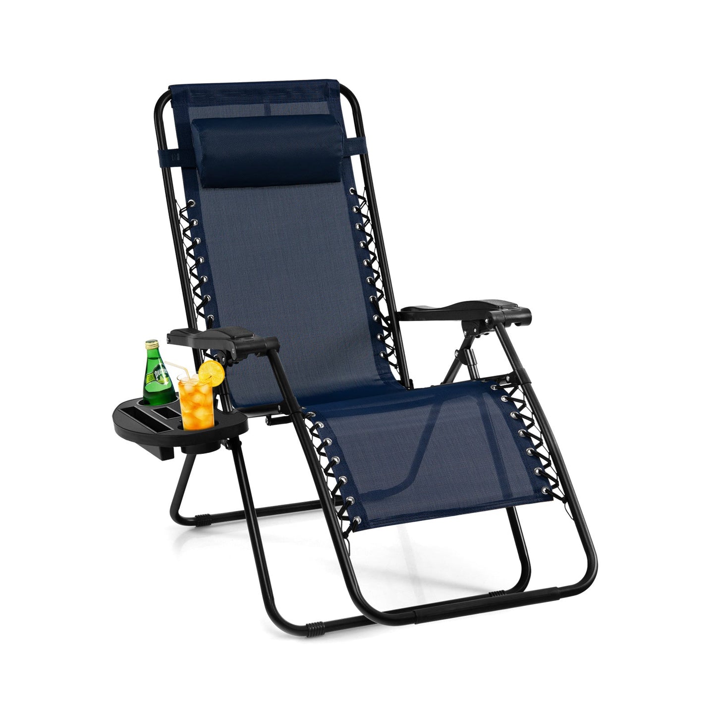 Sillón reclinable plegable de gravedad cero para exteriores - Naranja