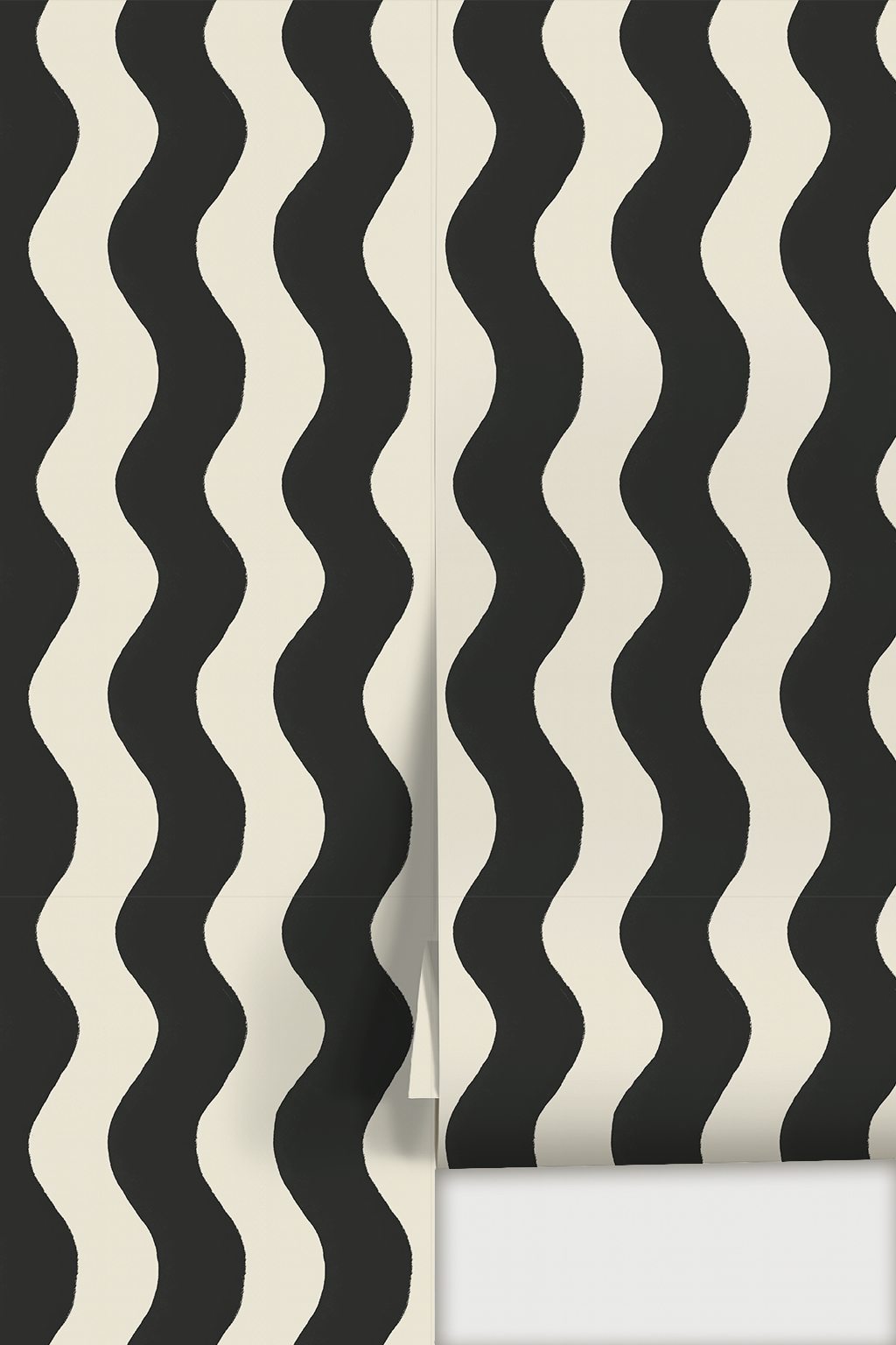 Ziggy Stripe Wallpaper, white and black - Tampa Home & Garden Store