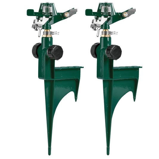 Zinc Impact on Metal Step Spike Hose End Orbit Irrigation 2-pack green metal stakes on Tampa Home & Garden Store