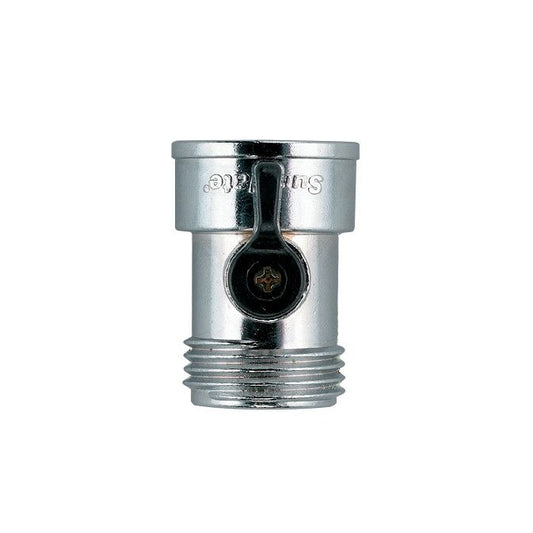 Zinc shut-off hose end coupling, Orbit Irrigation, chrome finish with screw access on Tampa Home & Garden Store