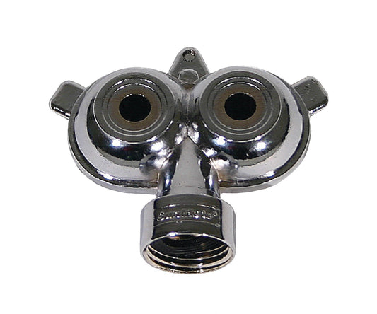 Twin Circle Zinc Spot Sprinkler 58020 hose end dual chrome outlets Orbit Irrigation on Tampa Home & Garden Store