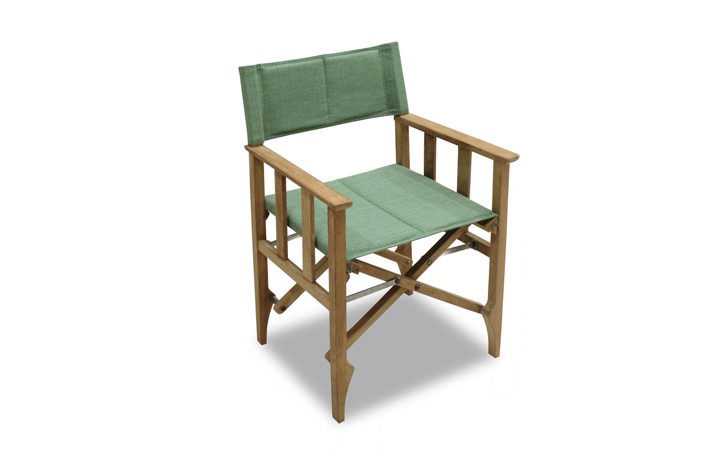 Zircon Teak Director Chair with piquant green fabric and teak frame LifestyleGarden US 1 piece on Tampa Home & Garden Store