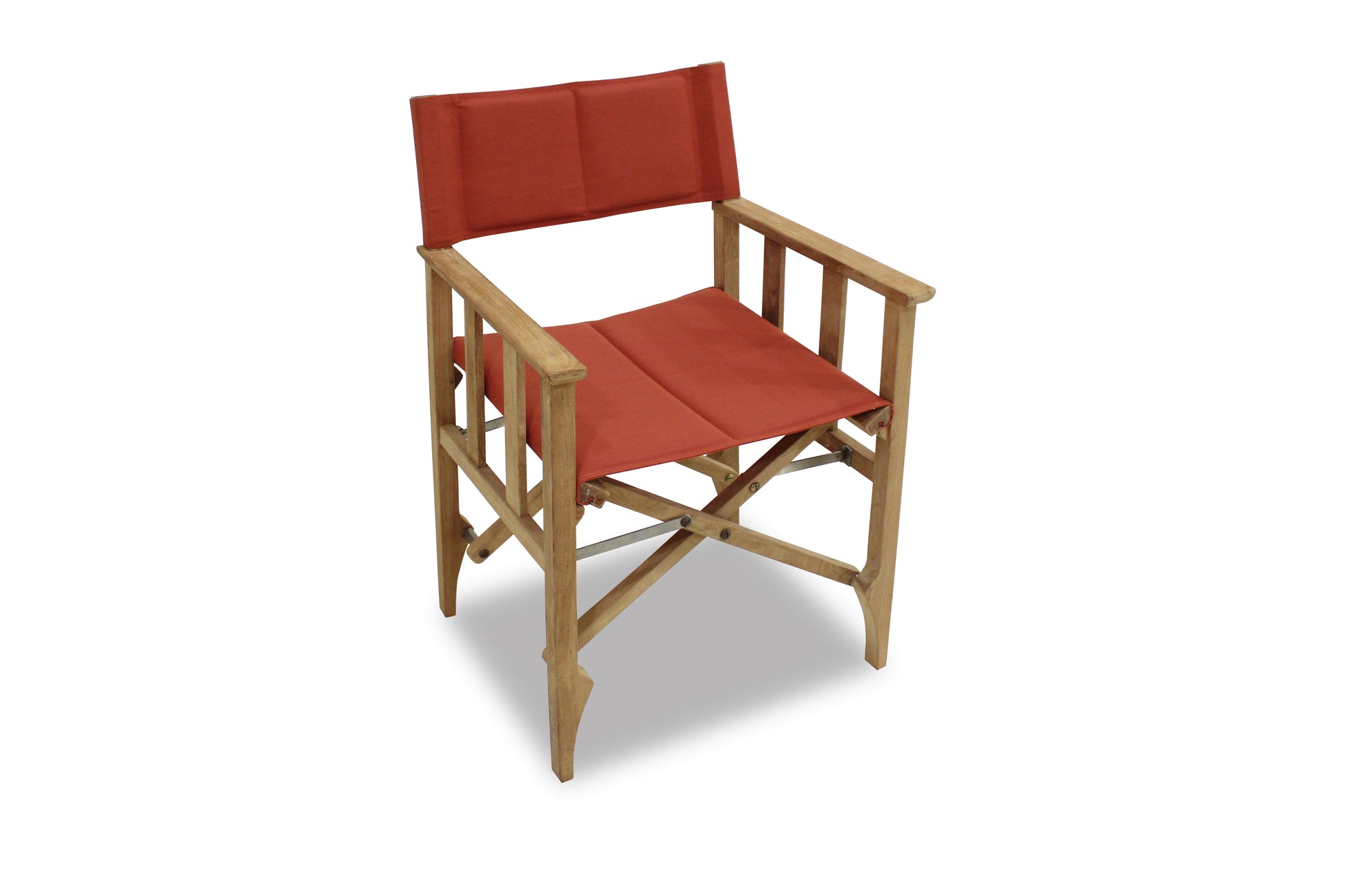Zircon Teak Director Chair with red fabric seat, LifestyleGarden US, 1pc club chair on Tampa Home & Garden Store