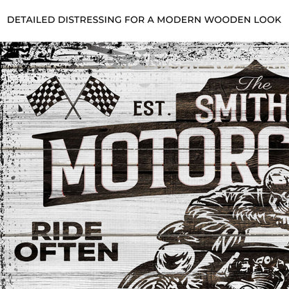 Motorcycle Ride Often Ride Free Sign canvas by Tailored Canvases with vintage biker motif on Tampa Home & Garden Store