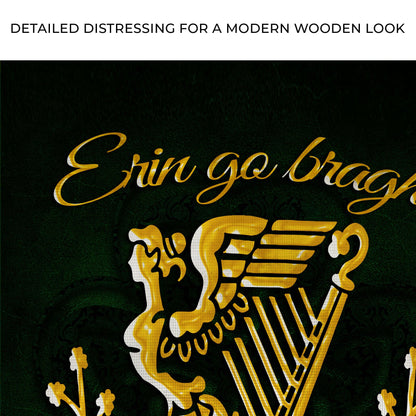 Ireland Forever St Patrick's Day canvas with gold cursive lettering on black background and shamrock accents on Tampa Home & Garden Store