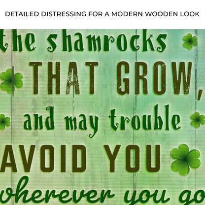 St Patrick's Day Blessings Sign canvas by Tailored Canvases with shamrocks on Tampa Home & Garden Store